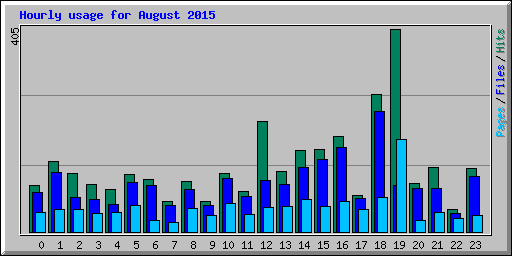 Hourly usage for August 2015