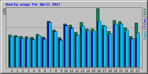 Hourly usage for April 2017