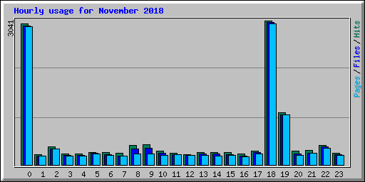 Hourly usage for November 2018