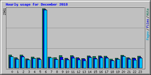 Hourly usage for December 2018