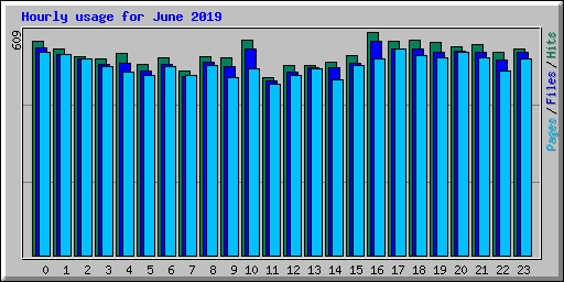 Hourly usage for June 2019